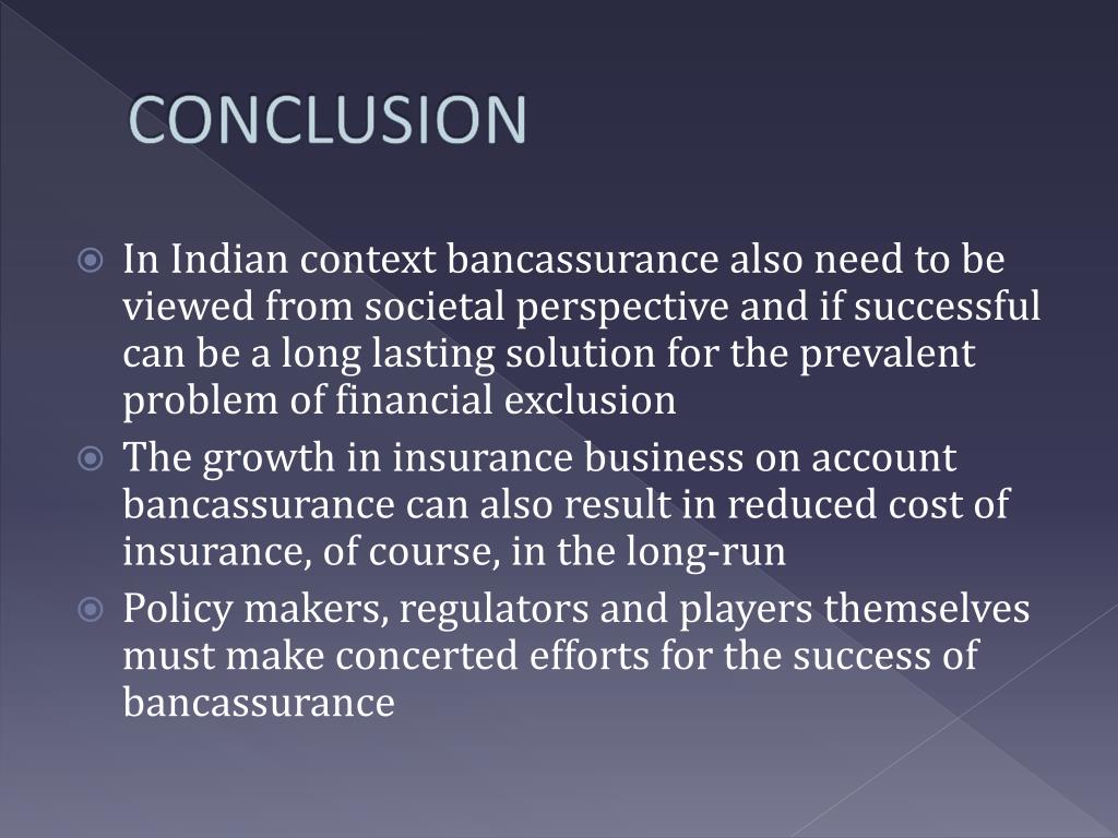 research paper on bancassurance in india