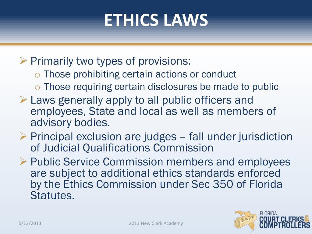 PPT Ethics for Florida Government Employees PowerPoint Presentation