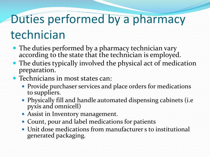 presentation topics for pharmacy technicians