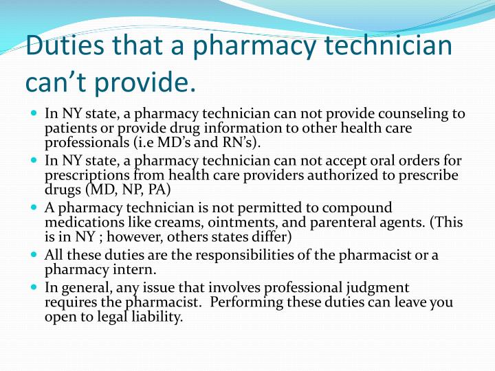 technician pharmacy duties provide laguardia course college community ppt powerpoint presentation