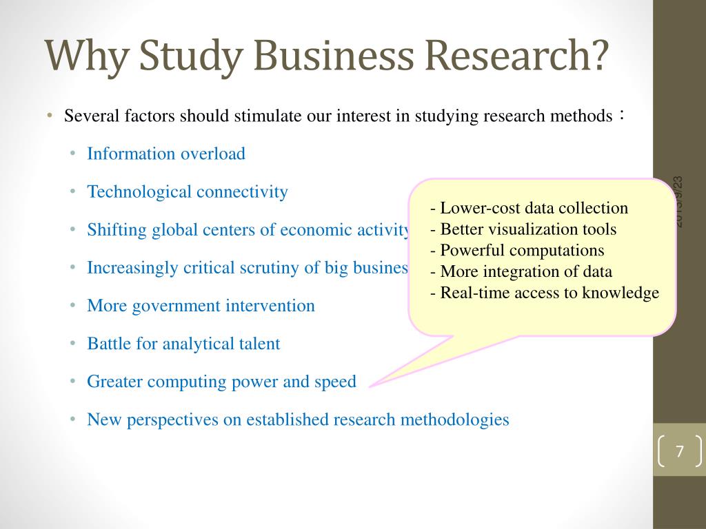 what study business research