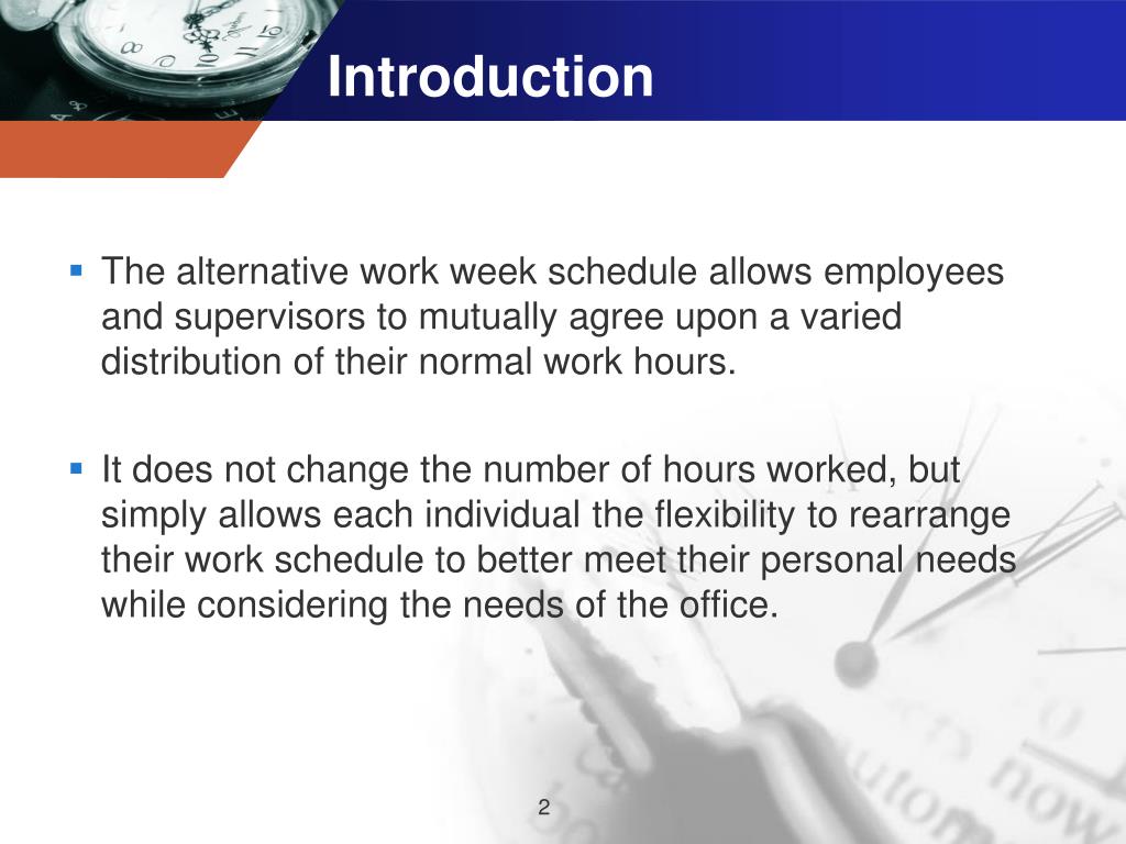 PPT Alternative Work Week Schedules PowerPoint Presentation, free