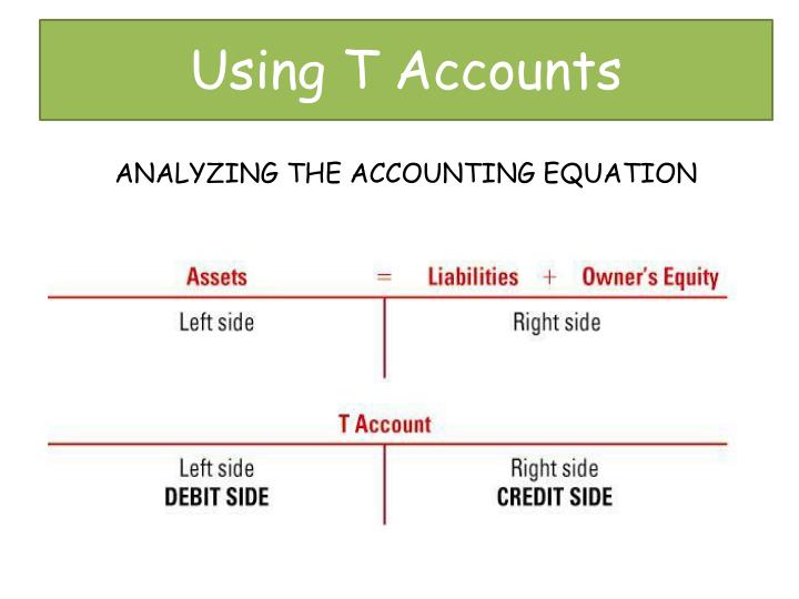 using t accounts
