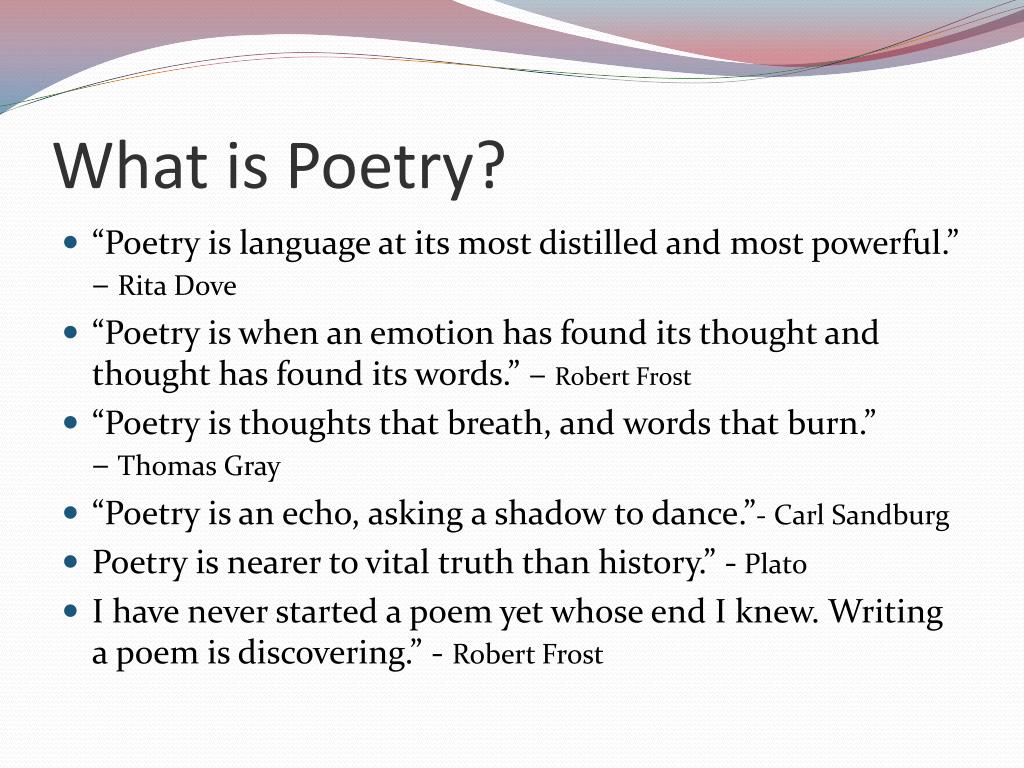 what is the poem presentation