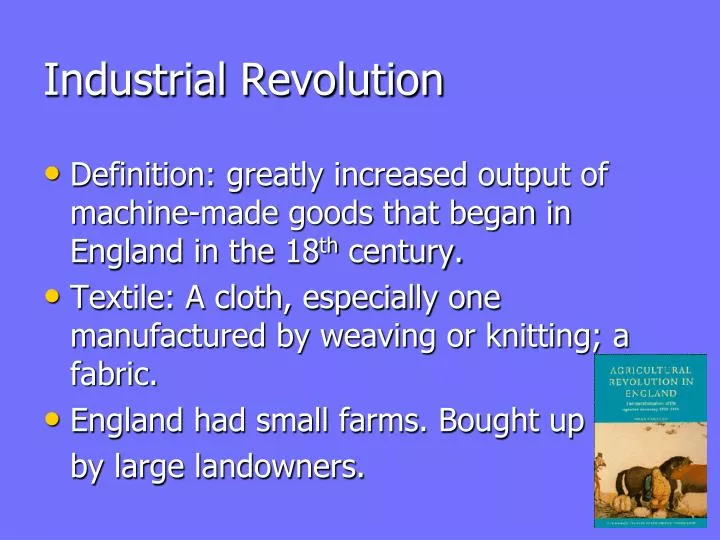 Ppt Industrial Revolution Powerpoint Presentation Free Download