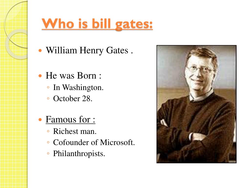bill gates biography ppt