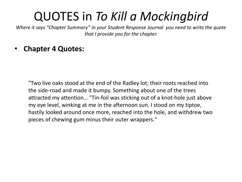 Ppt To Kill A Mockingbird By Harper Lee Student Reading Response
