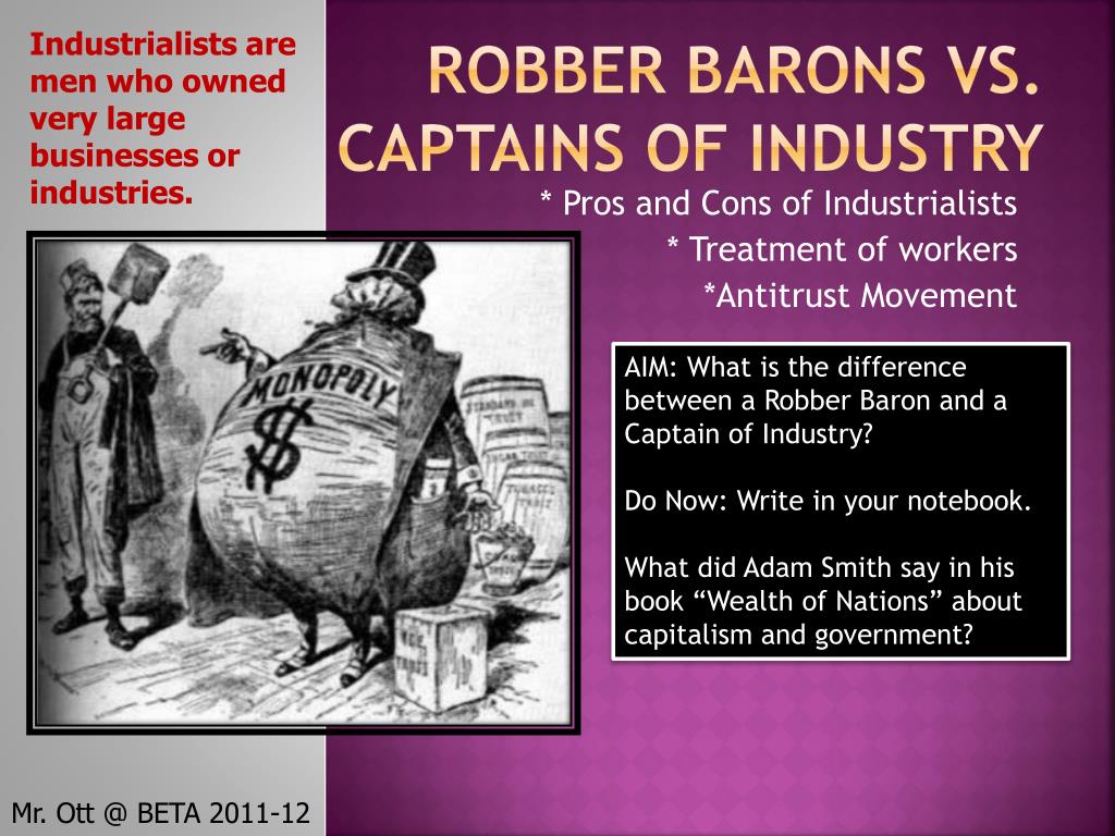 PPT - Robber Barons vs. Captains of Industry PowerPoint Presentation, free  download - ID:1678063