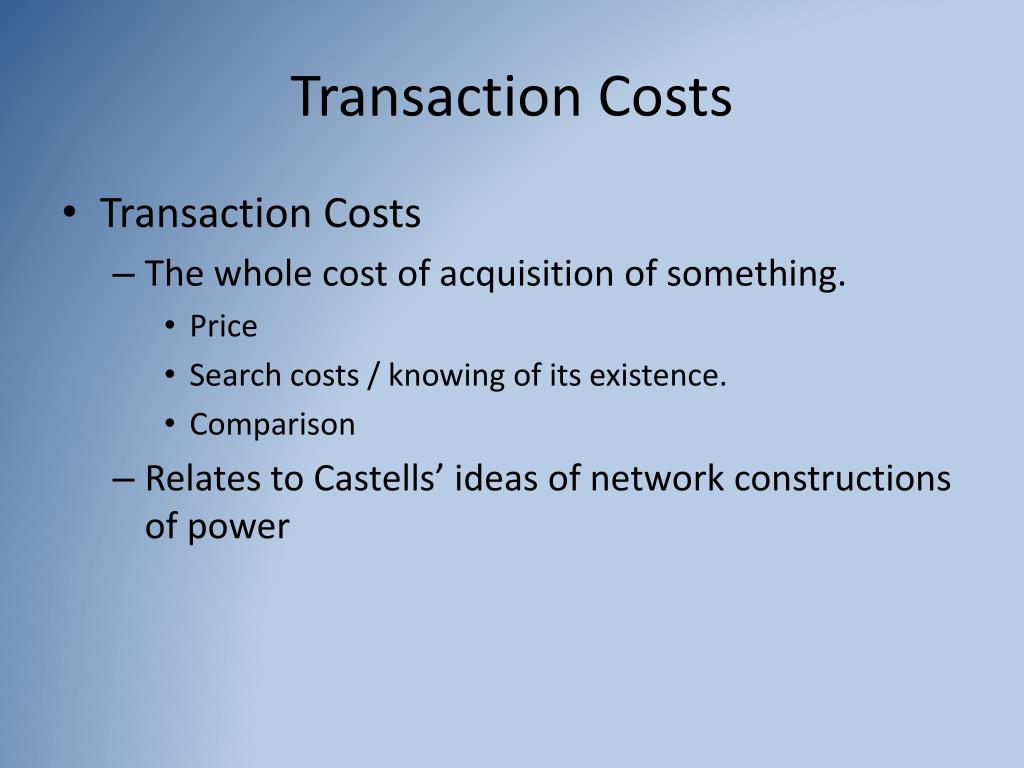 types of transaction costs types of transaction costs