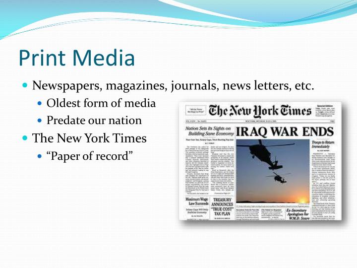 Ppt types of media powerpoint presentation id 1680399