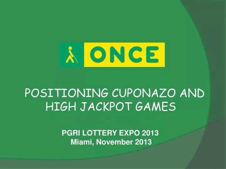 positioning cuponazo and high jackpot games n.