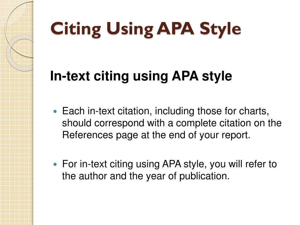 presentation in text citation apa