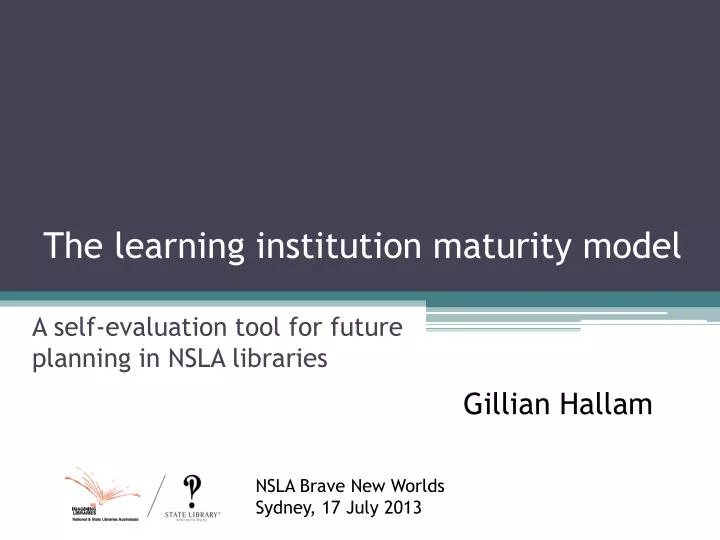 the learning institution maturity model n.