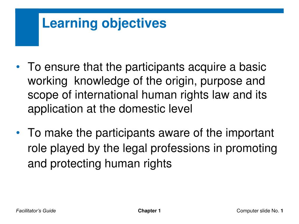 PPT - Chapter 1 International human rights law and the role of the ...