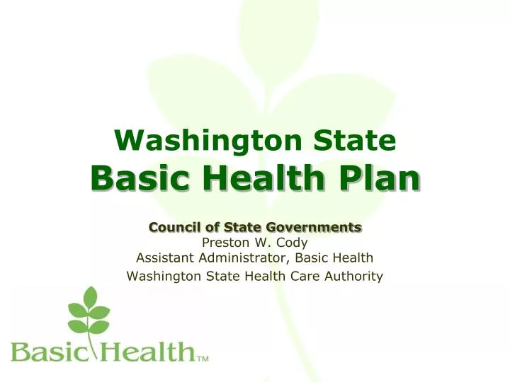 washington state basic health plan n.