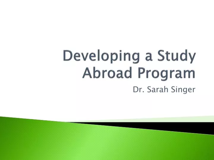 developing a study abroad program n.