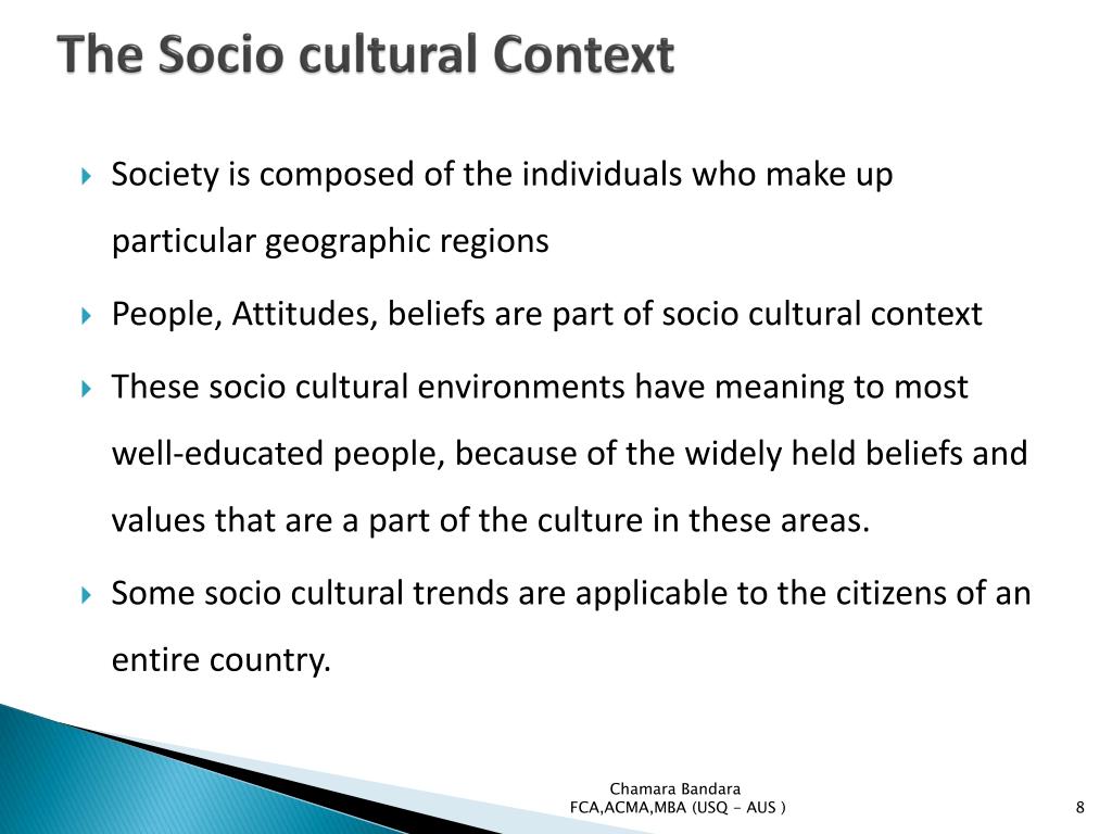 sociocultural contexts