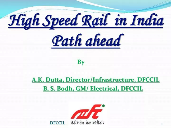 high speed rail in india path ahead n.