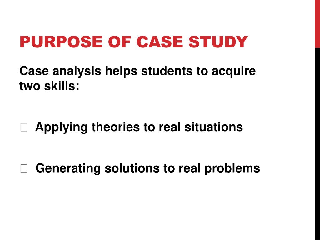 purpose of case studies in assessment