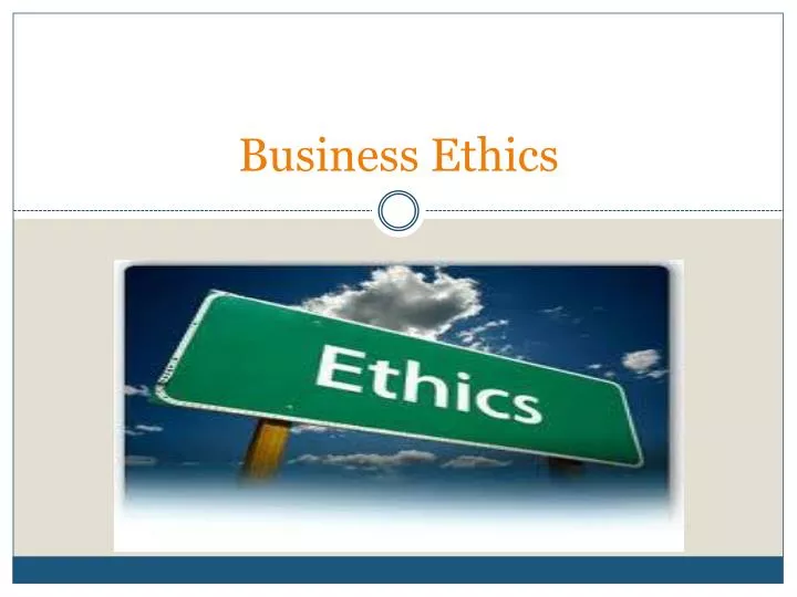 business ethics n.