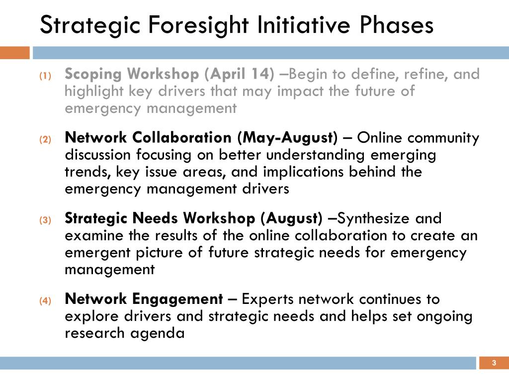 PPT - Strategic Foresight : Engaging the Emergency Management community ...