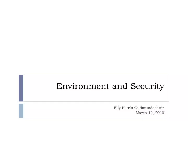 environment and security n.