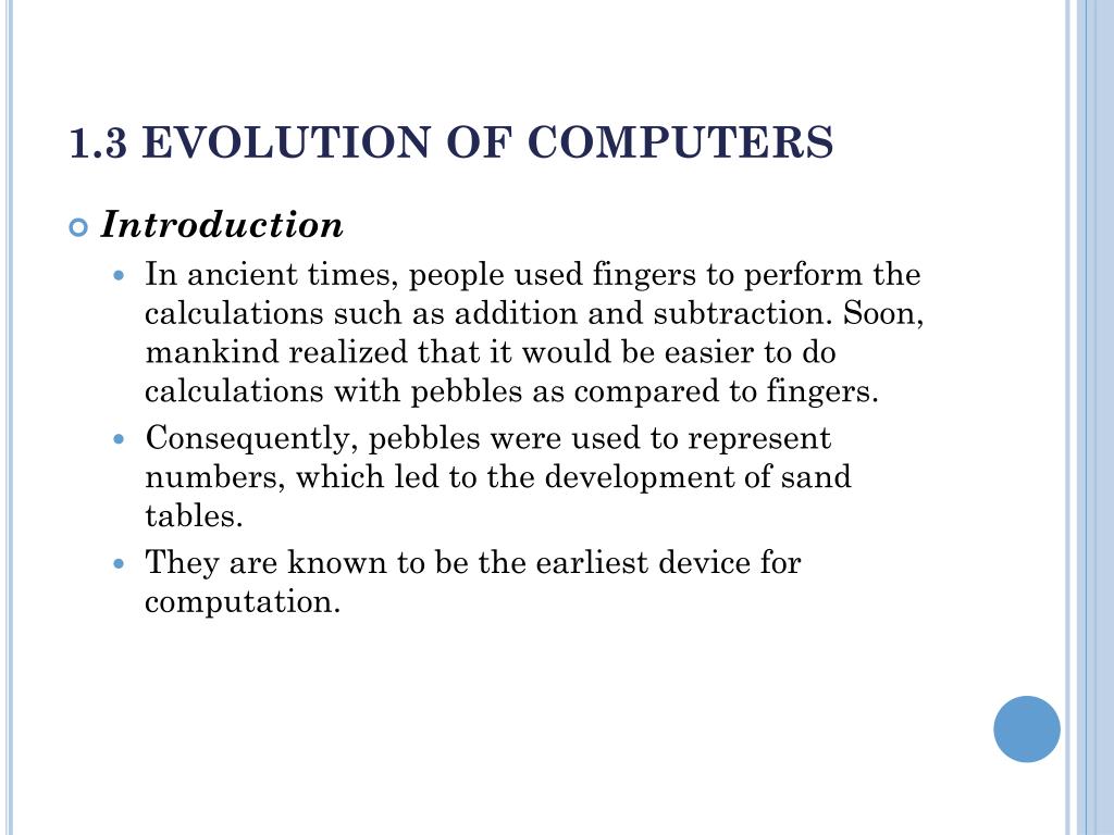 short essay on evolution of computer
