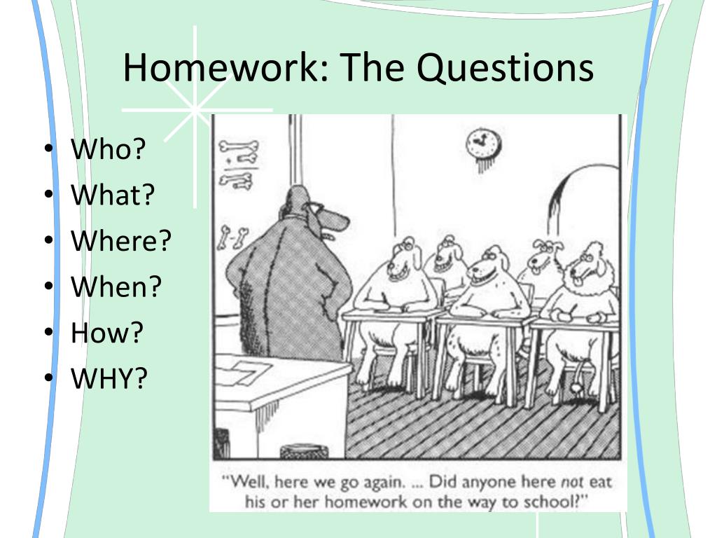 what does homework question mean