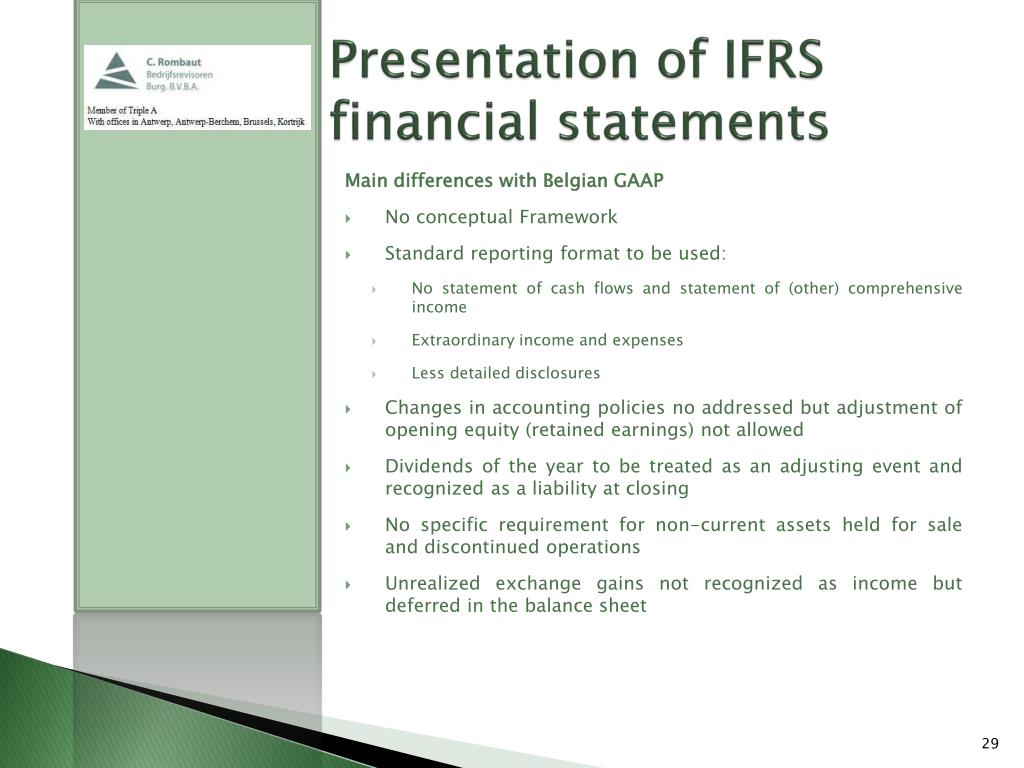 ppt international financial reporting standards powerpoint presentation id 1683880 best balance sheet format normal