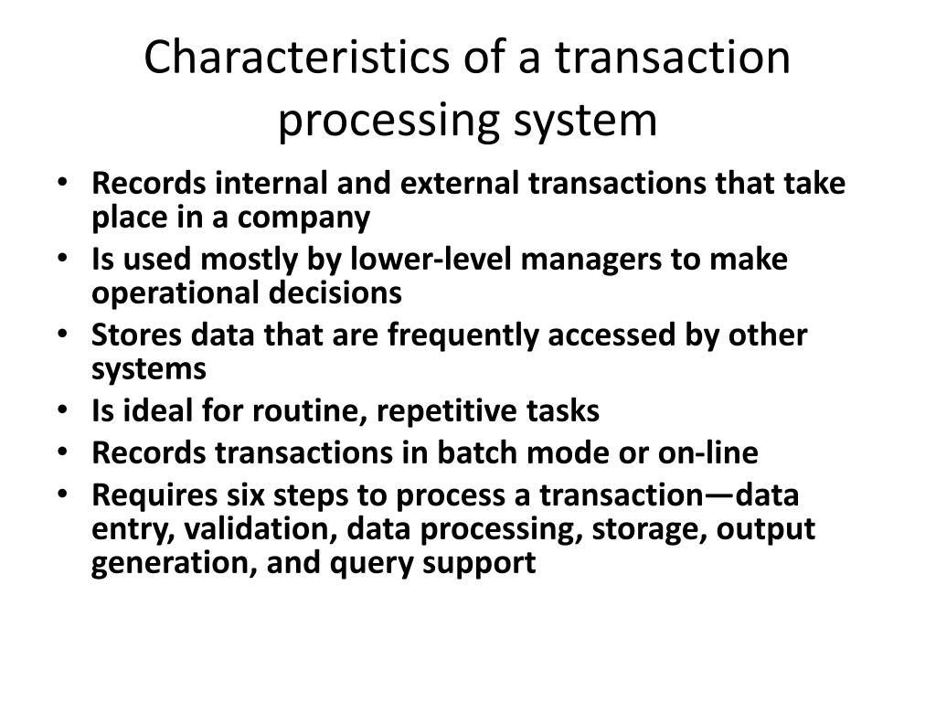 small business transaction processing system