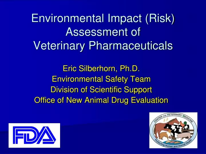environmental impact risk assessment of veterinary pharmaceuticals n.