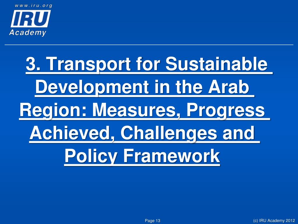 PPT - SWOT Analysis of Road Transport Sector in The Arab Region ...