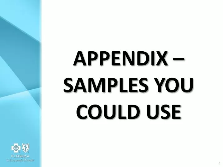 PPT - Appendix – Samples you could use PowerPoint Presentation, free