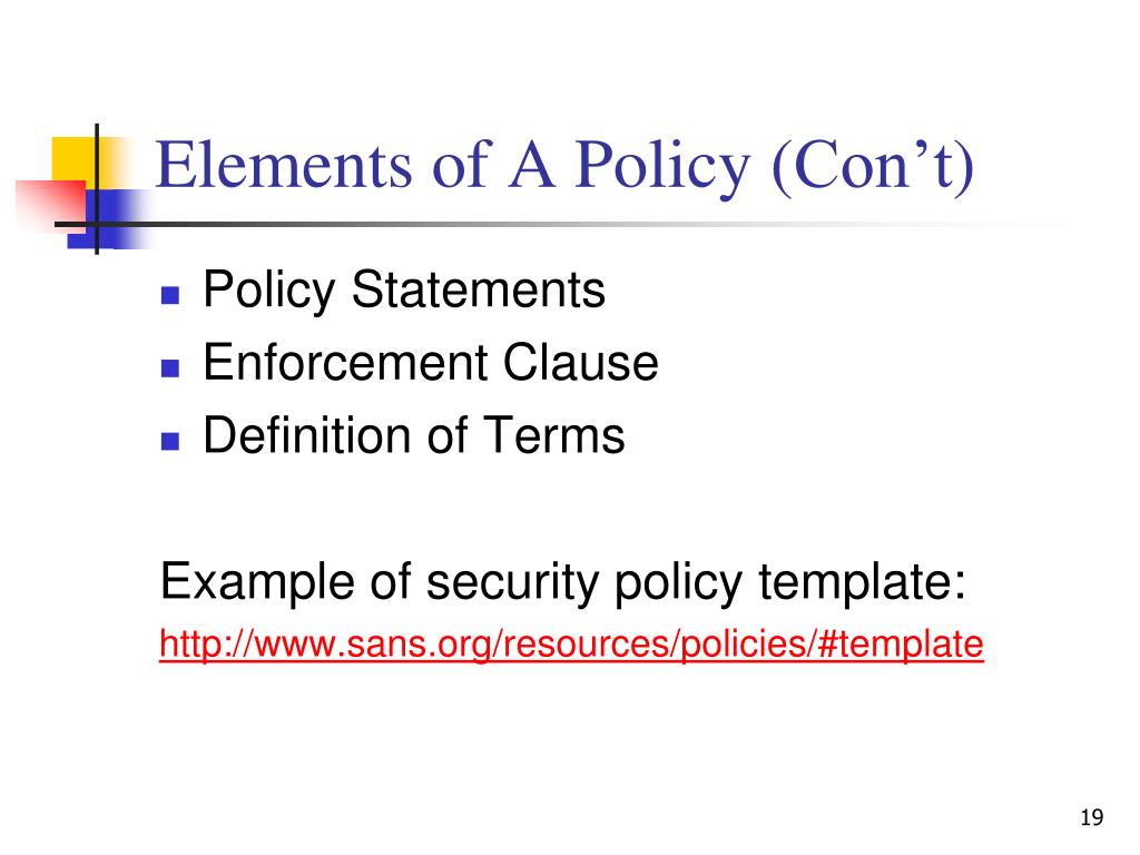 Policy Paper Elements PPT - Module 3 Usability of Security and Privacy Policies Azene Zenebe ...