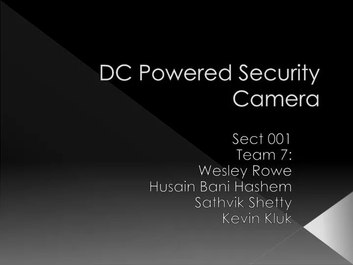 dc powered security camera n.