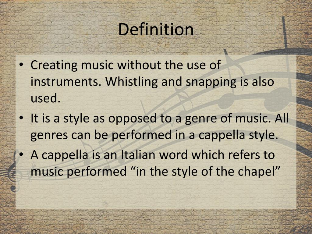 PPT - A cappella PowerPoint Presentation, free download - ID:1687404