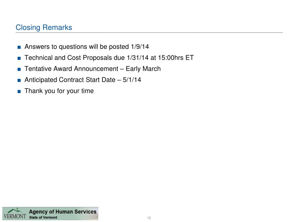 PPT State of Vermont Agency of Human Services Pharmacy Benefits