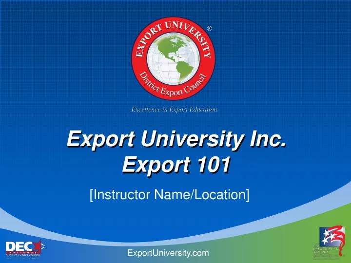export university inc export 101 n.