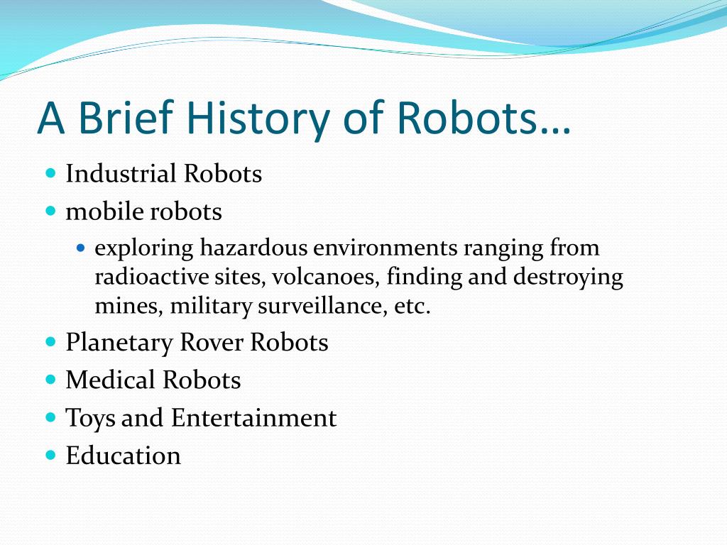 PPT Chapter 1 The World of Robots PowerPoint Presentation, free