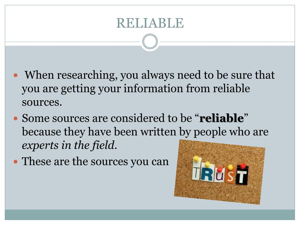 research article reliable or unreliable