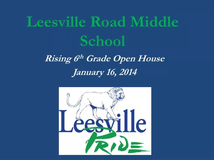 PPT Leesville Road Middle School PowerPoint Presentation, free