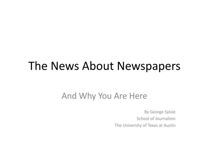 the news about newspapers n.