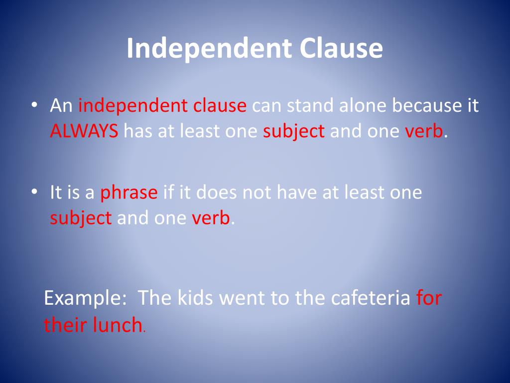 Independent Clause