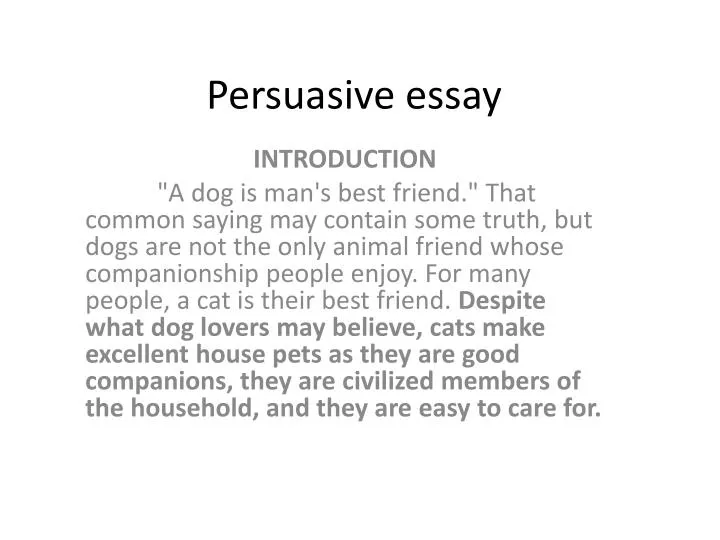 persuasive essays introduction