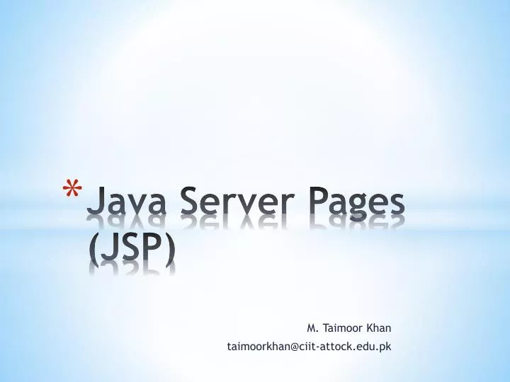 PPT - Java Server Pages (JSP) PowerPoint Presentation, free download ...