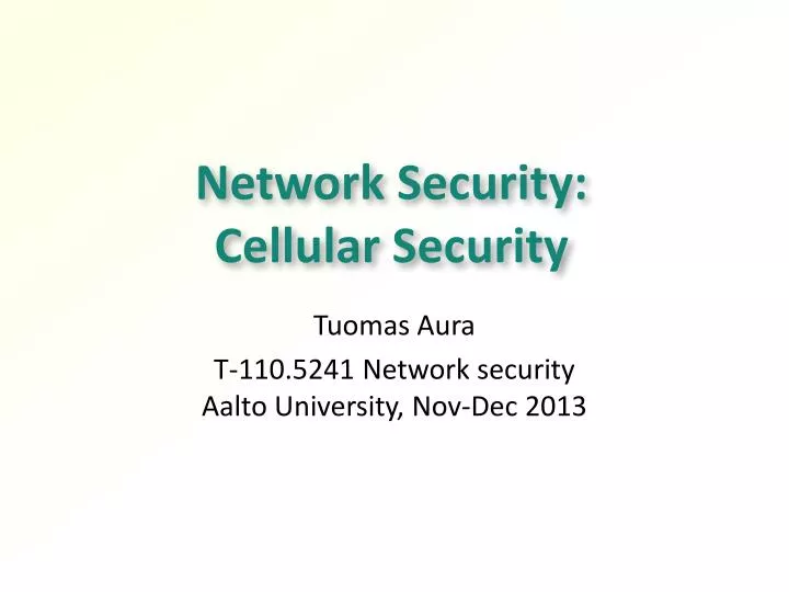 network security cellular security n.