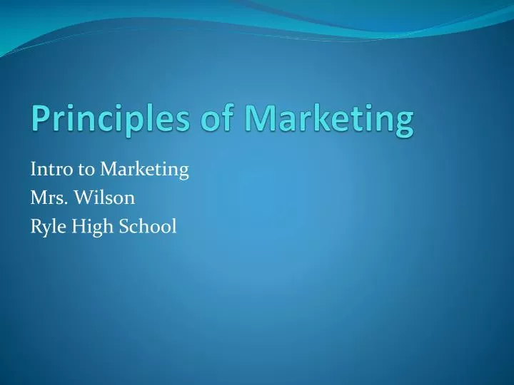 principles of marketing powerpoint