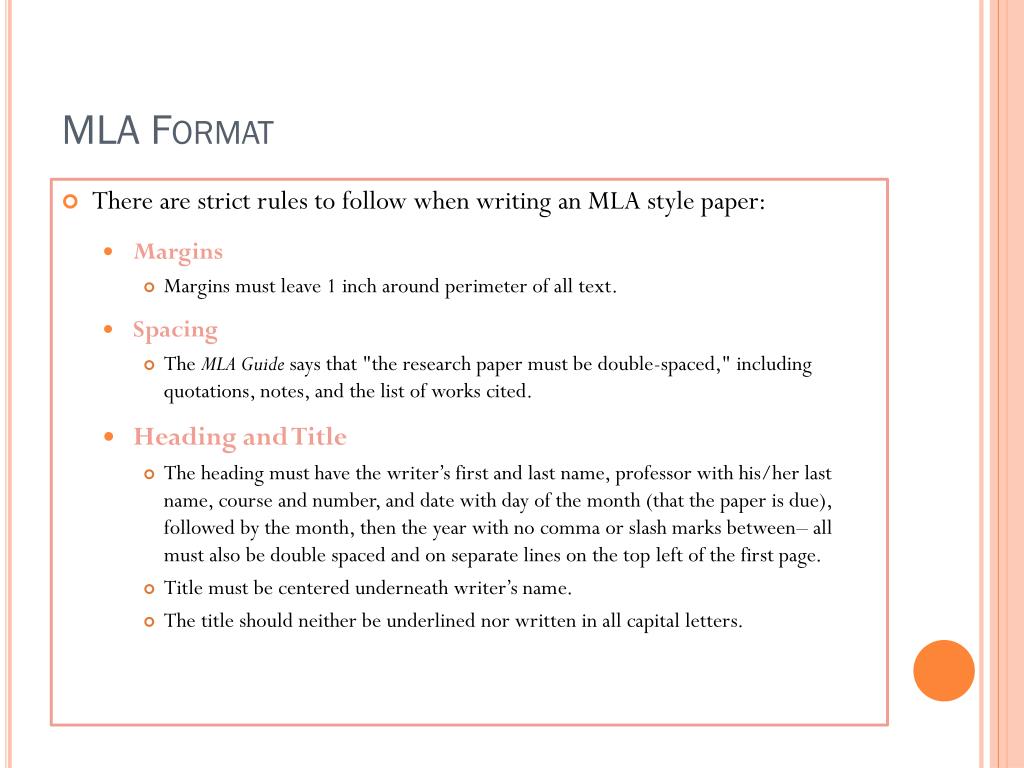 mla formatter for slides