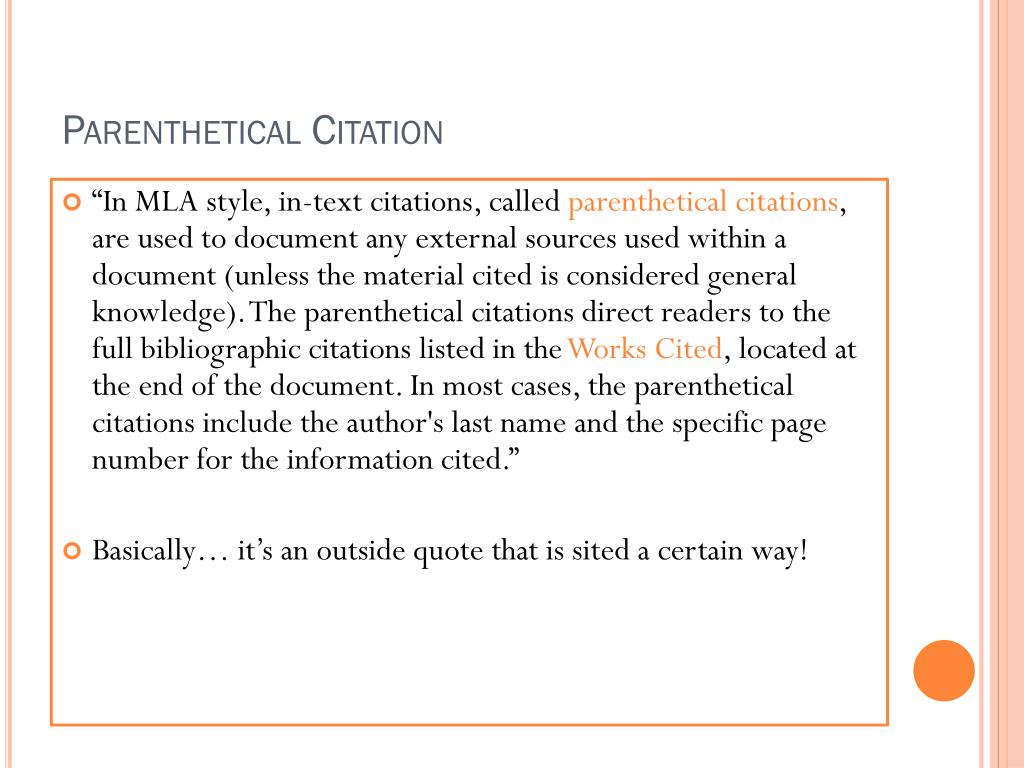 parenthetical citation how to