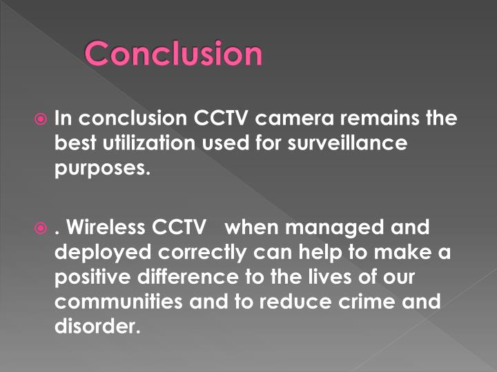Conclusion of cctv